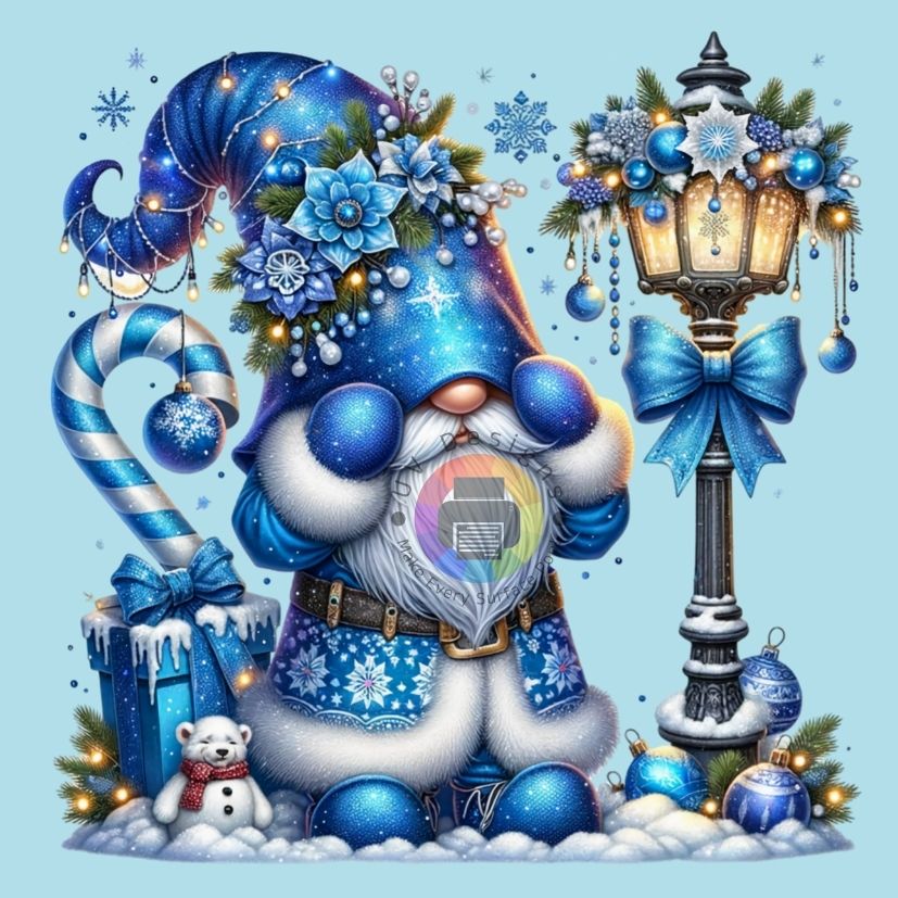 12 cm Blauwe kerst kabouter nr 6