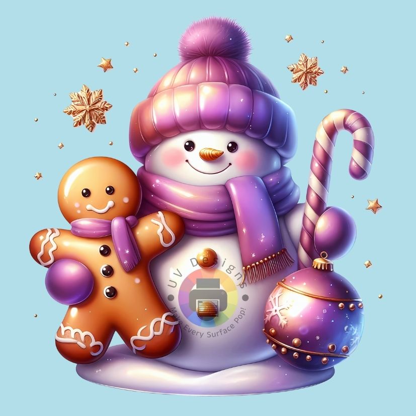 12 cm Pink Snowman No. 10