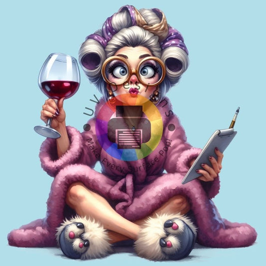 Vrouw met glas wijn - nr 3