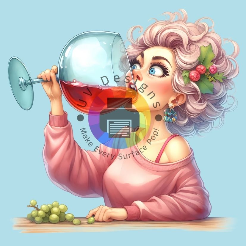 Vrouw met glas wijn - nr 4