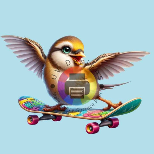 Bird on skateboard no. 5