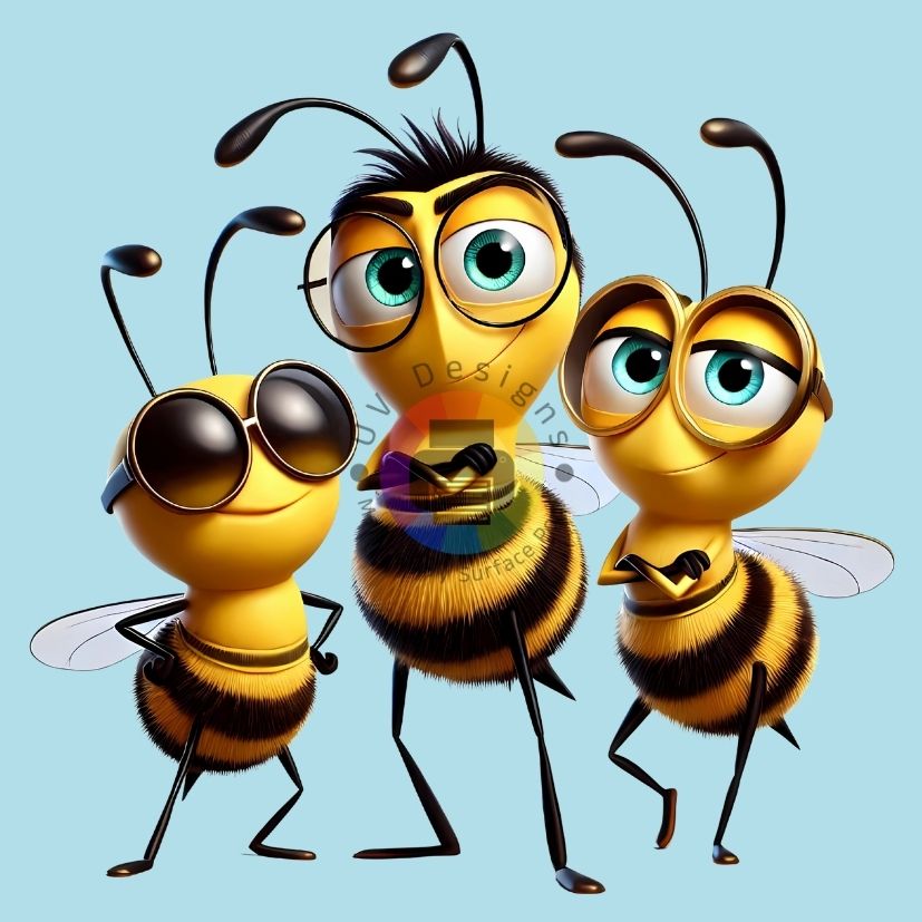 12 cm Bijen familie nr 4