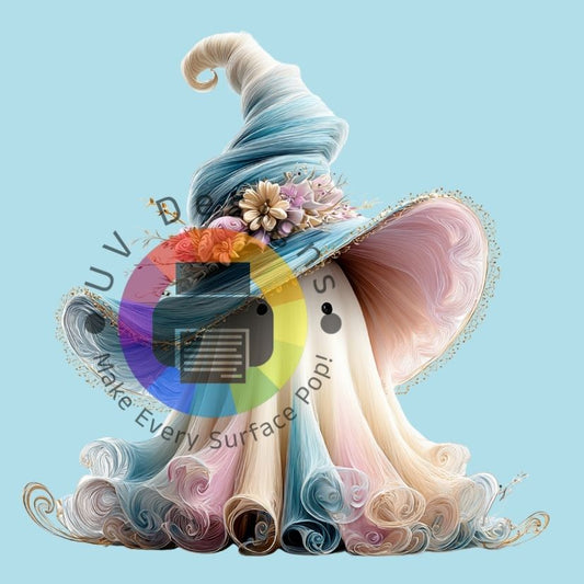 Spook met hoed en bloemen nr 1