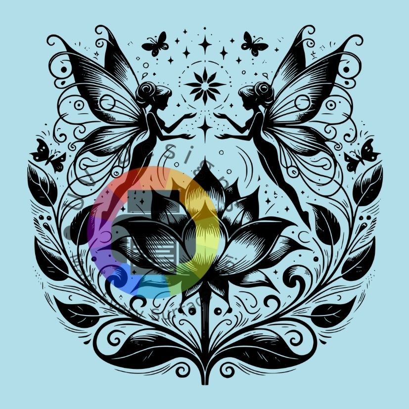 Lotus - fées - noir