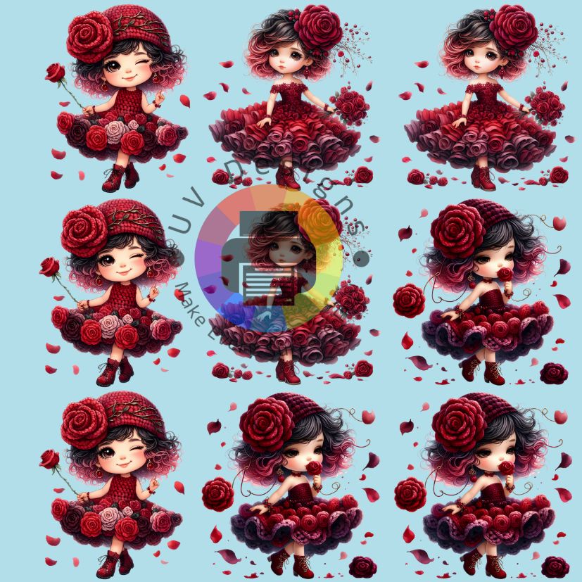 4 cm Rozen meisjes nr 2