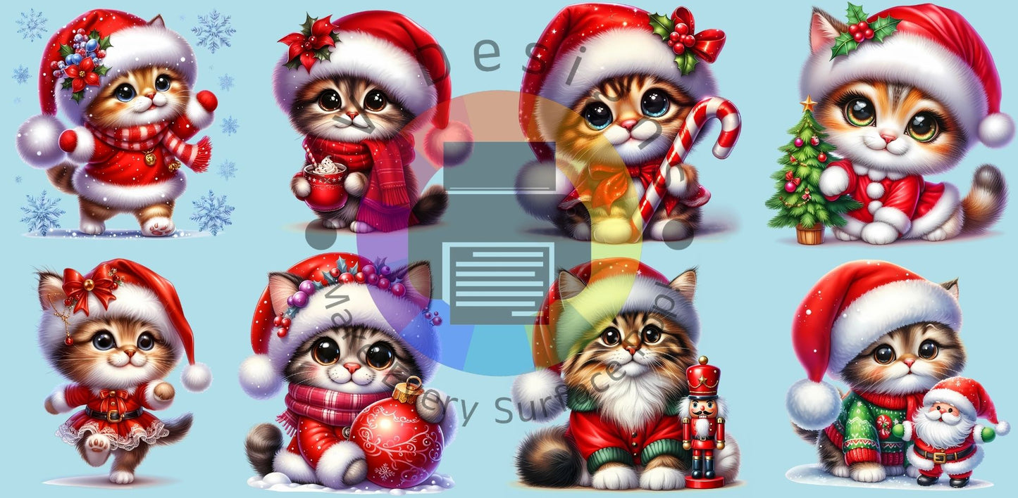 16oz Christmas kittens