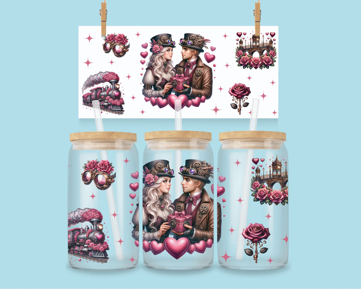 16oz Rose valentijn steampunk nr 1