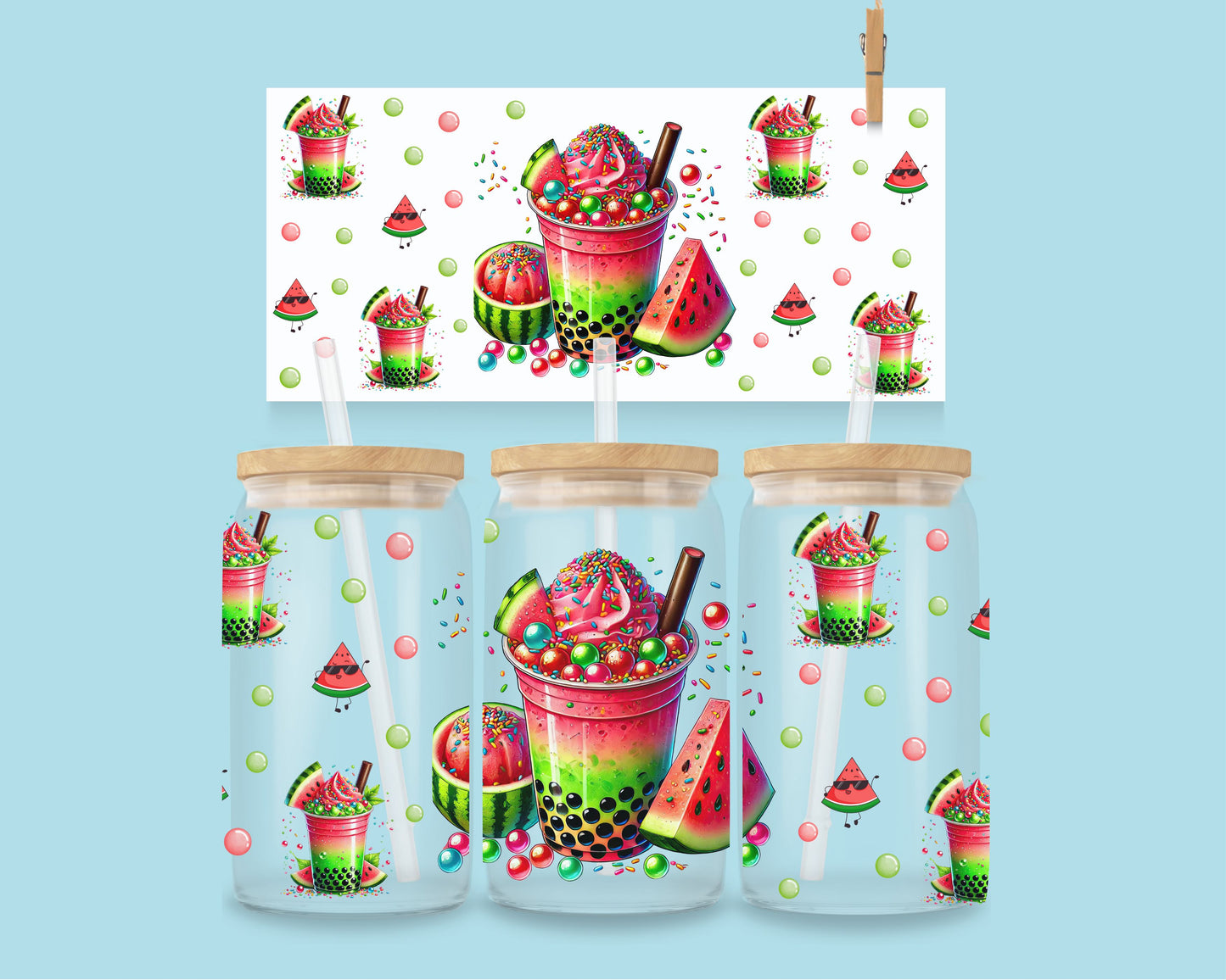 16oz Watermeloen boba