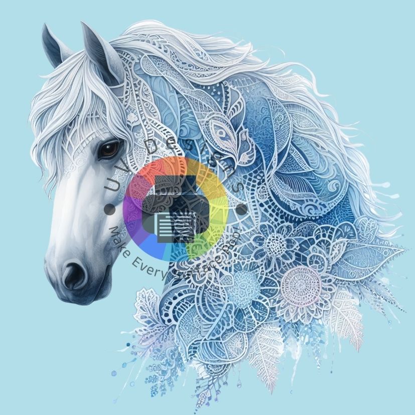 12 cm Lace horse nr 2