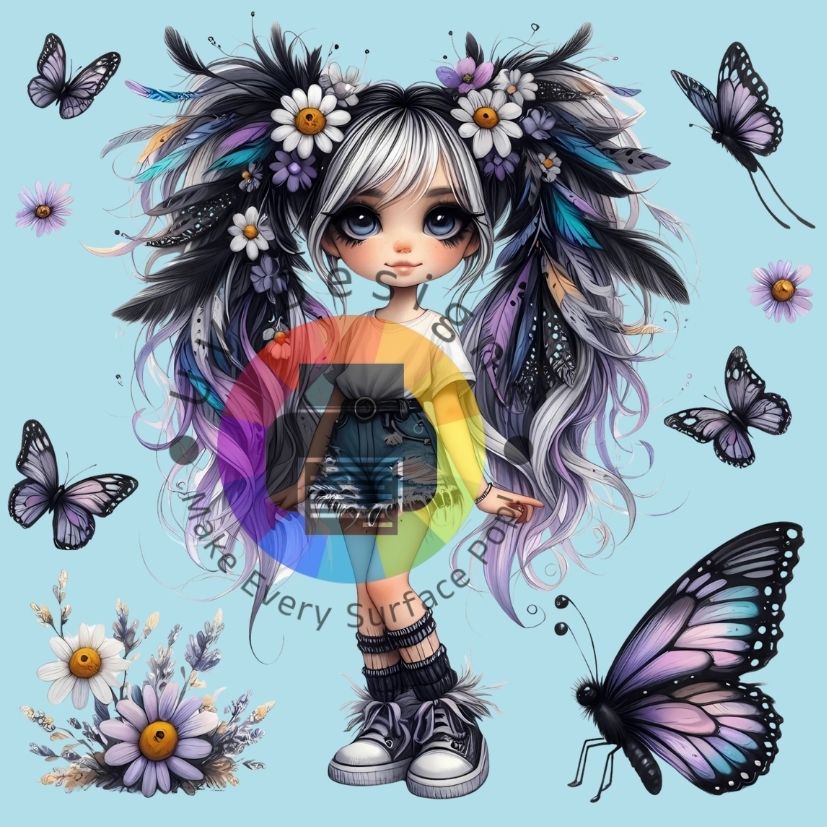 Paars vlinder meisje nr 3