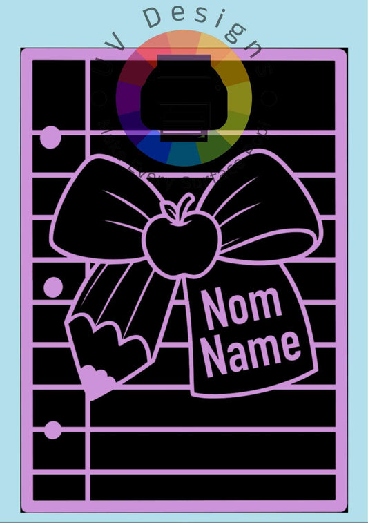 A5 - motif "enseignant(e)" personnalisé