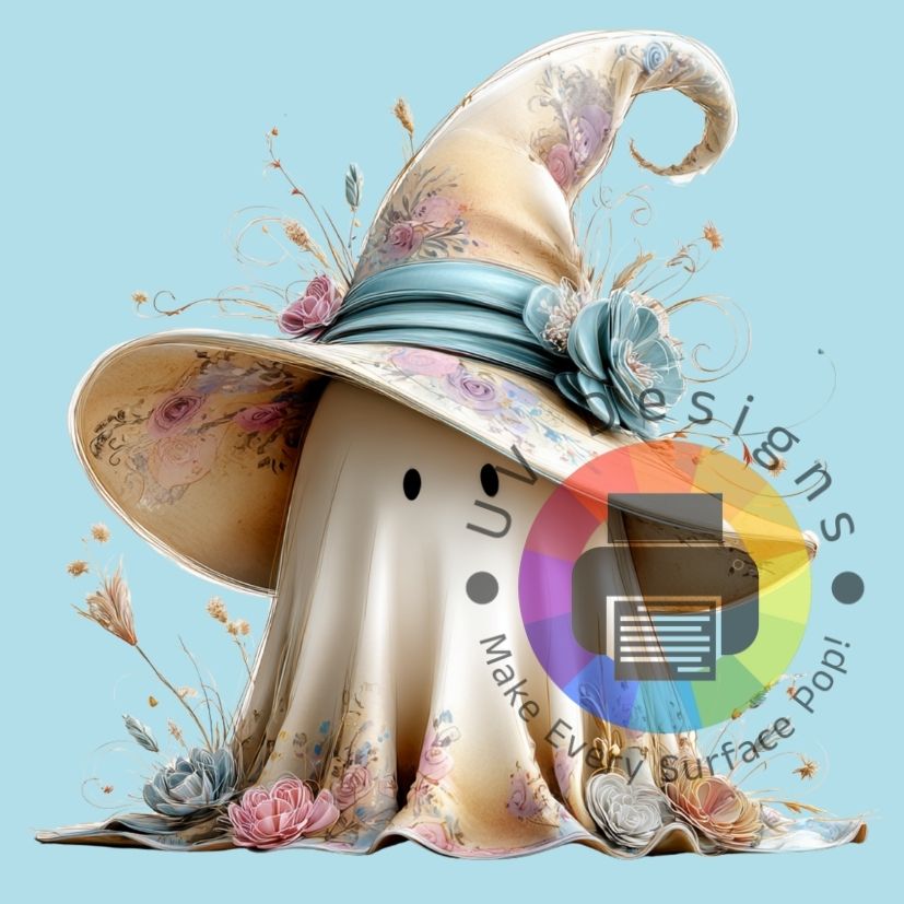 Spook met hoed en bloemen nr 4