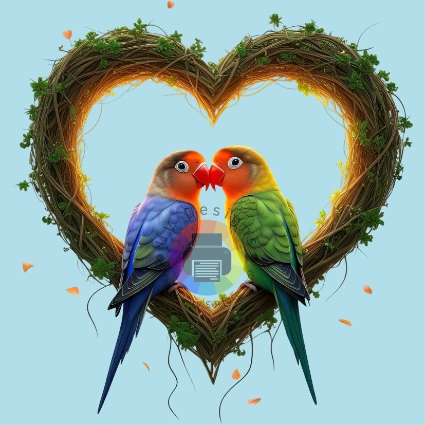 12 cm Papegaai koppel nr 1