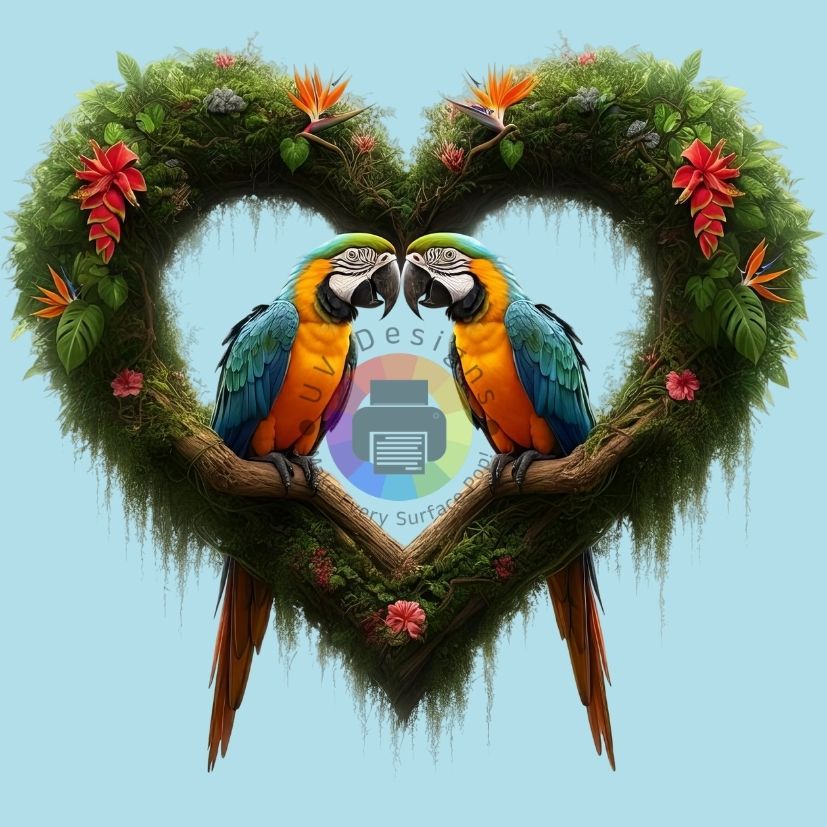 12 cm Papegaai koppel nr 2