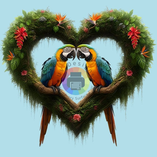 12 cm Papegaai koppel nr 2