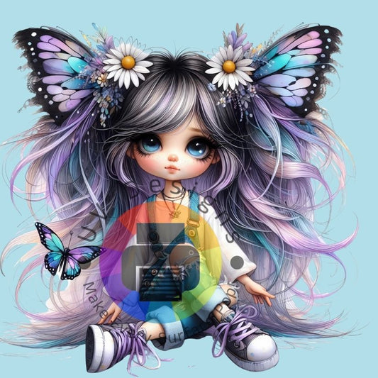 Paars vlinder meisje nr 5