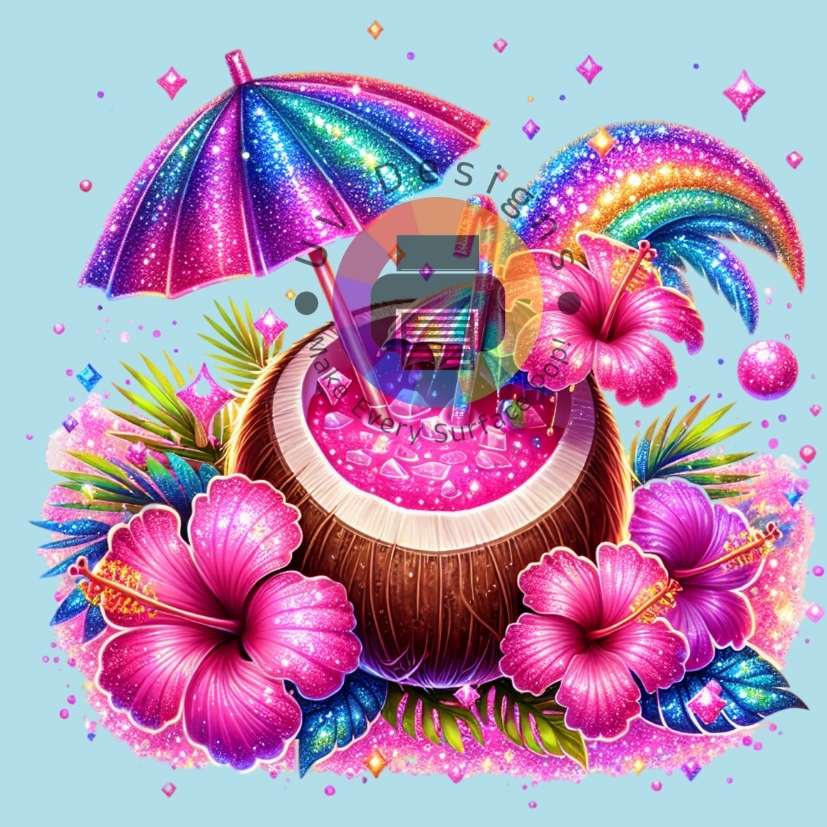 12 cm Tropical coconut cocktail
