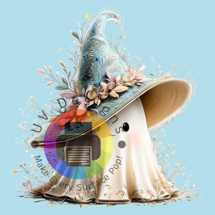 Spook met hoed en bloemen nr 6