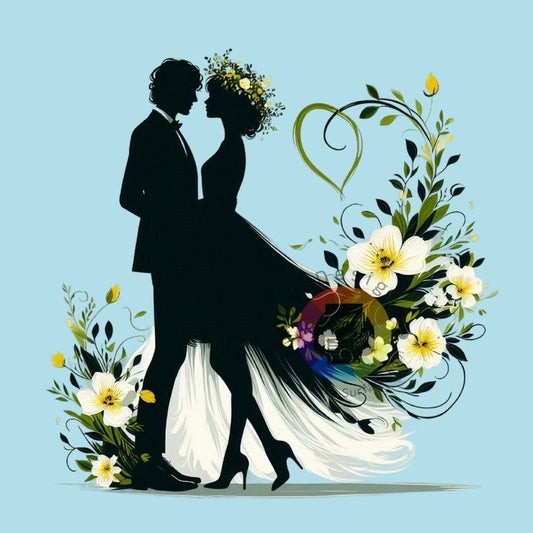 12 cm Bruid en bruidegom nr 2