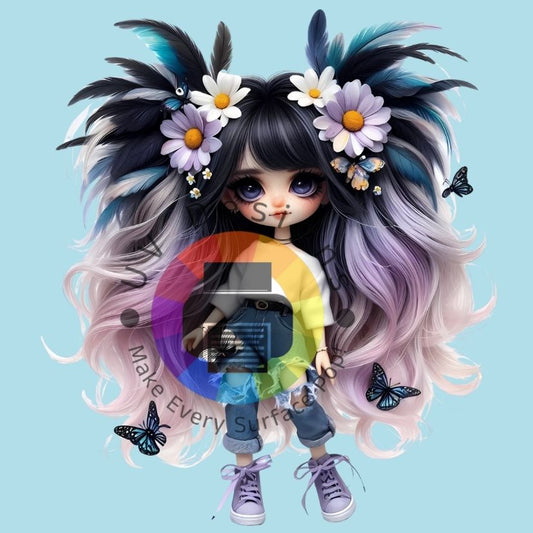 Paars vlinder meisje nr 7