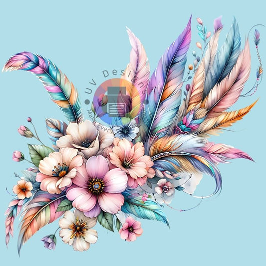 12 cm Fleurs à plumes n° 2