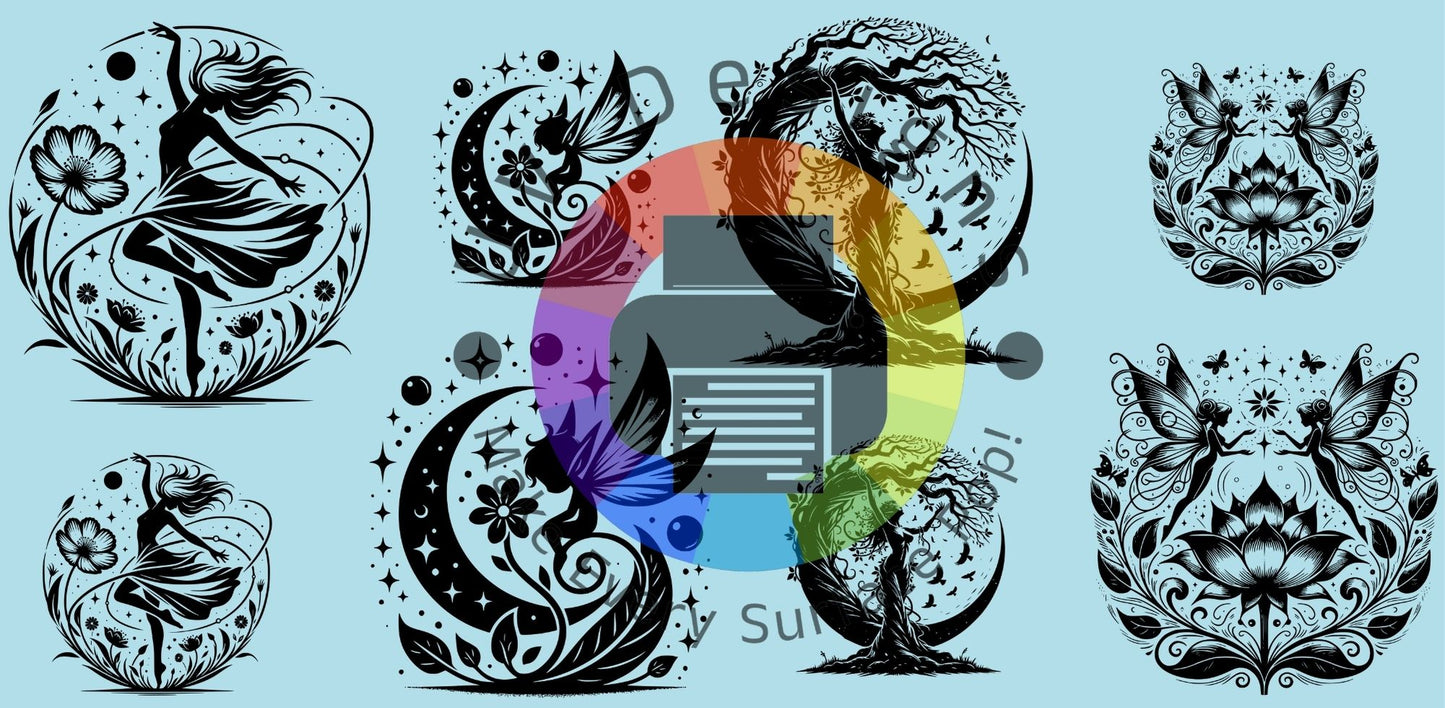 16oz Feeën silhouetten nr 5