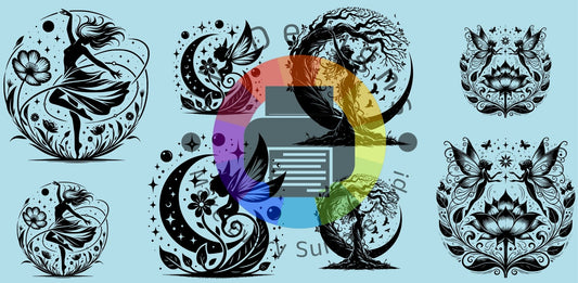 16oz Feeën silhouetten nr 5