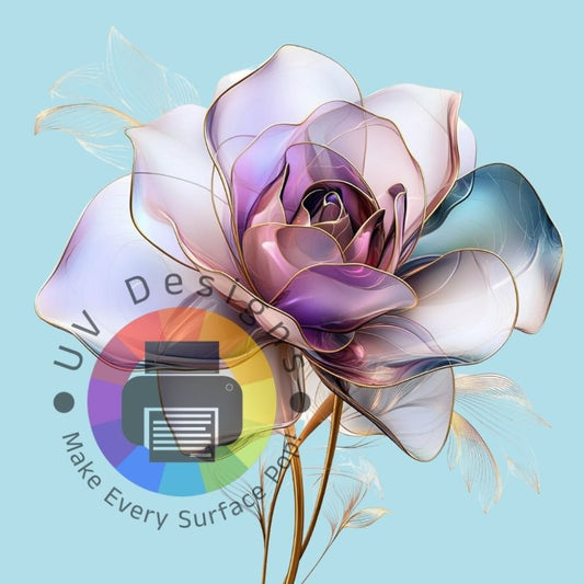 Wit paarse roos nr 4