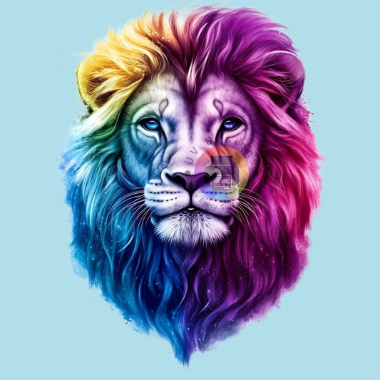 12 cm Colored lion head no. 1
