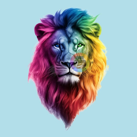 12 cm Colored lion head no. 2