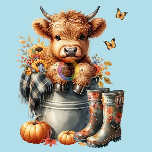 Autumn cow in bucket no. 2