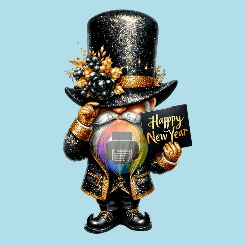 Party gnome - black gold no. 3