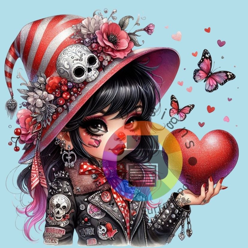 Gothic gnome meisje - rood nr 3