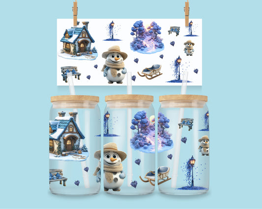 16oz Winter sneeuwman dorp