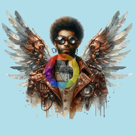 12 cm Steampunk Afro male fairy nr 2