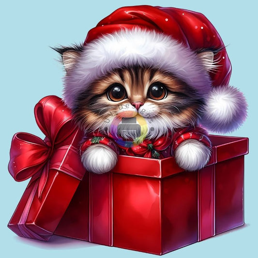 12 cm Christmas kitten no. 1
