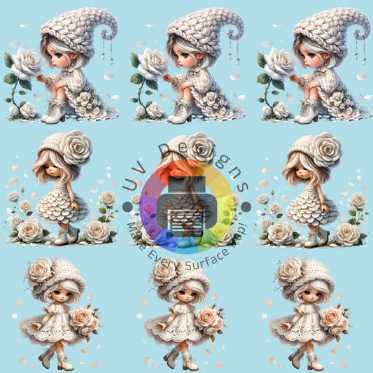 4 cm Witte rozen meisjes nr 1