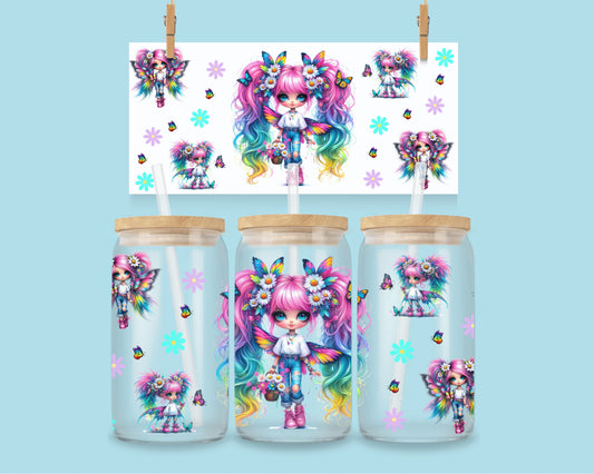 16oz Roze vlinder meisje nr 2