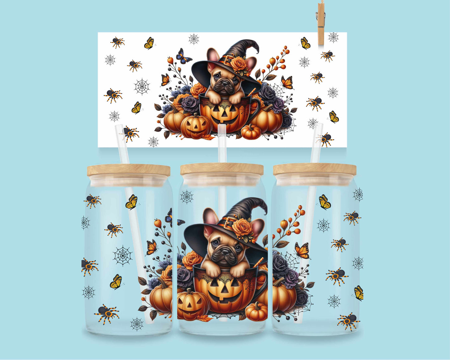16oz Halloween Puppy in Pumpkin #3