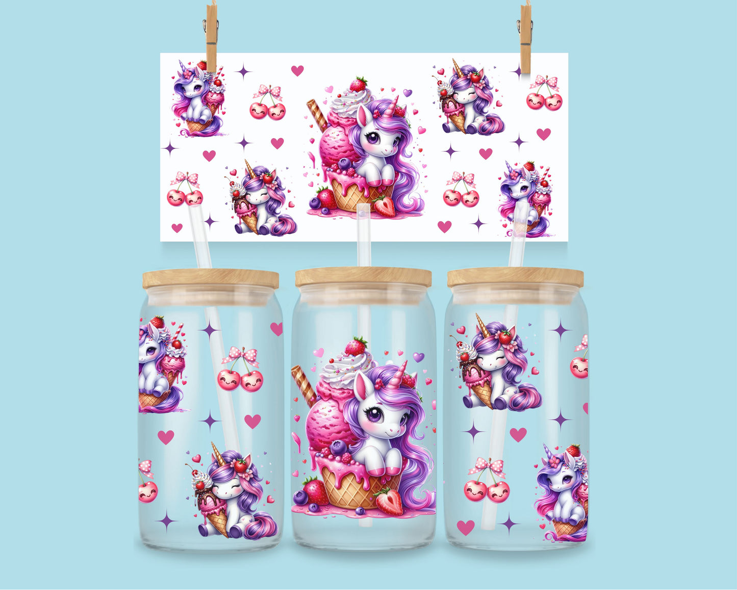 16oz Ice-cream unicorn