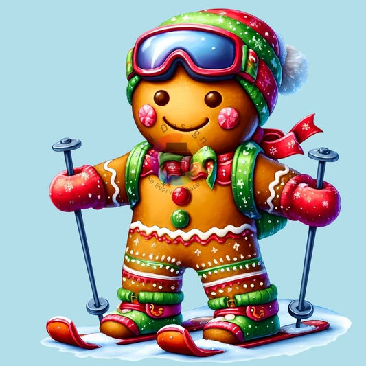 12 cm Snow Sports Gingerbread No. 4