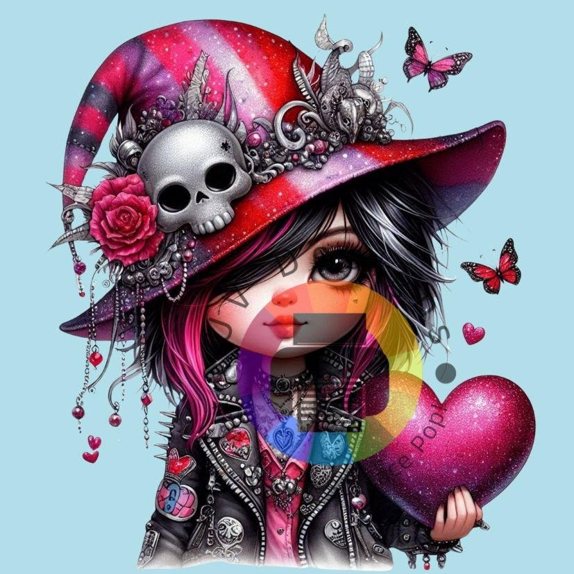 Gothic gnome meisje - rood nr 4