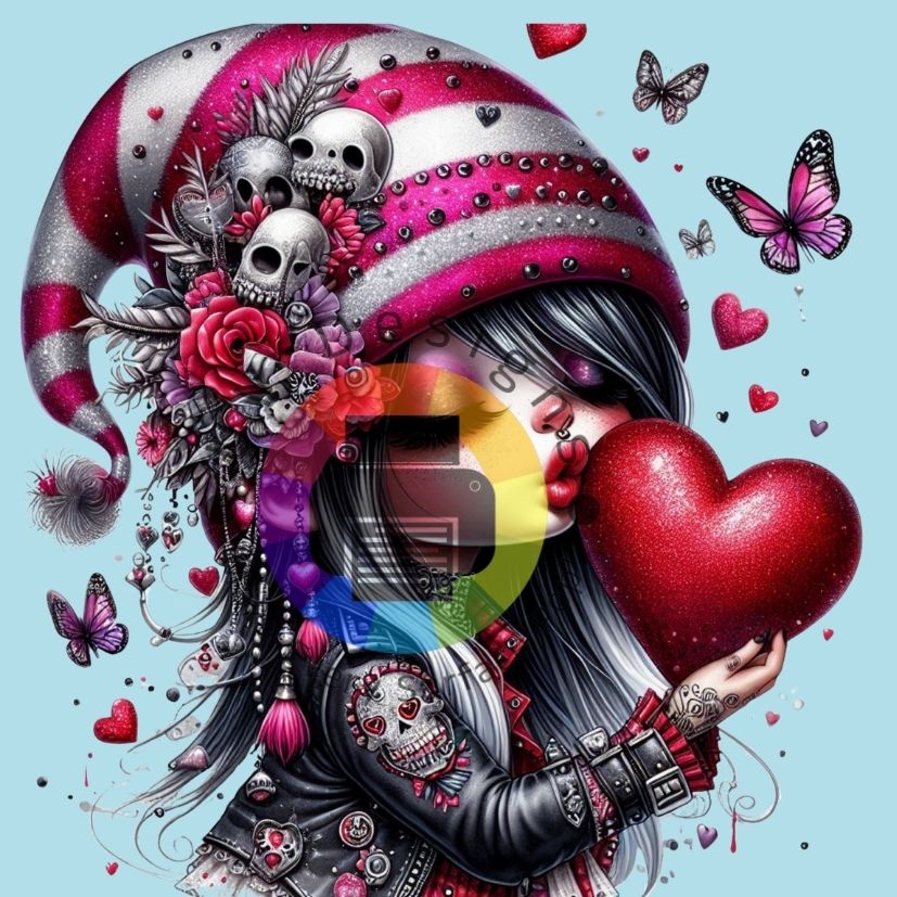 Gothic gnome meisje - rood nr 5