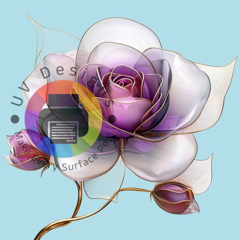 Wit paarse roos nr 8