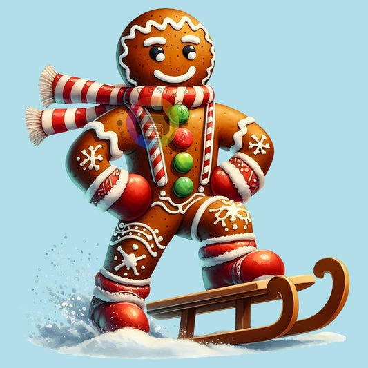 12 cm Snow Sports Gingerbread No. 7