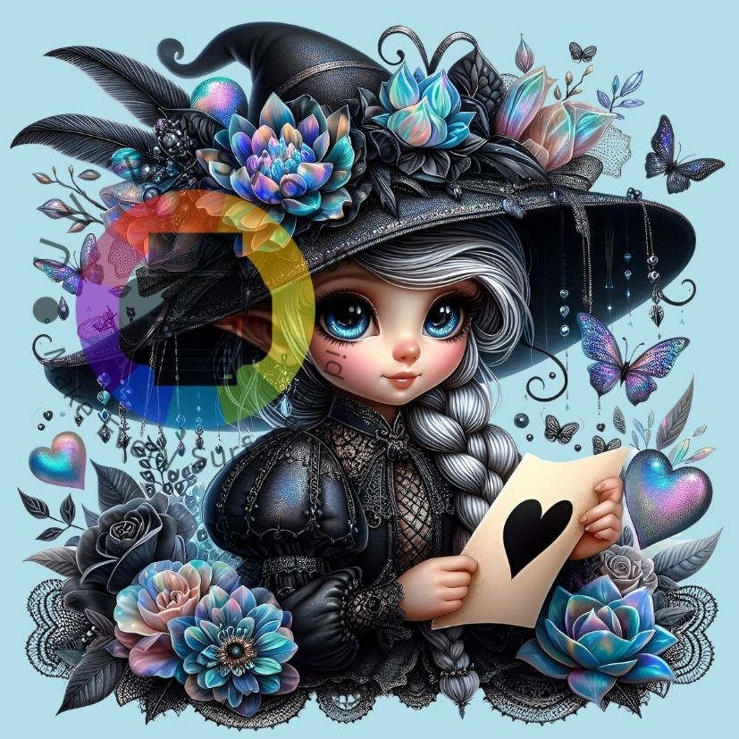 Elf in het zwart - paars nr 1