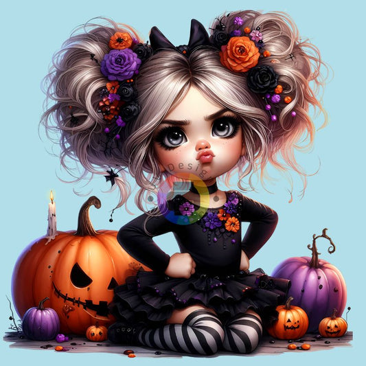 Fille d'Halloween n° 4 de 12 cm