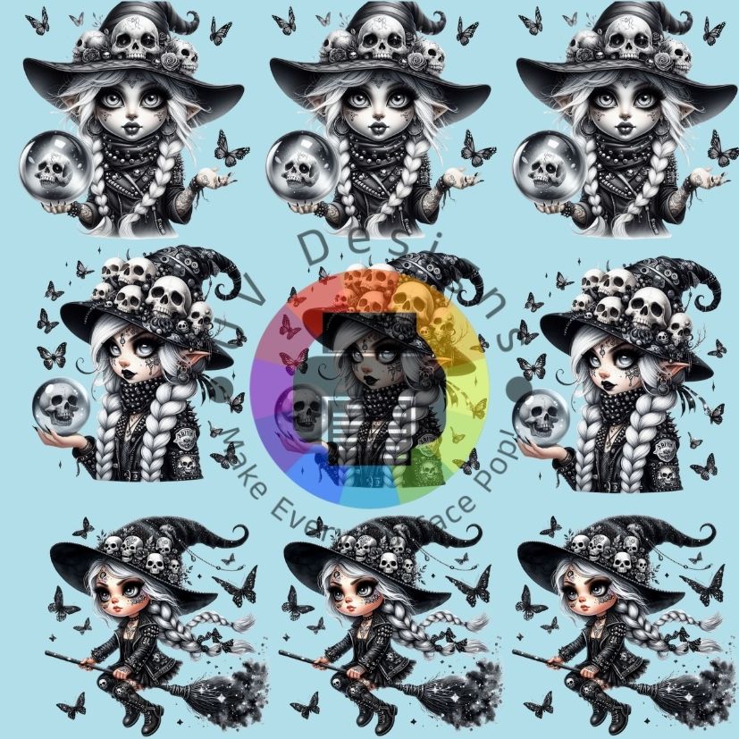 4 cm Gothic gnome meisjes - Zwart