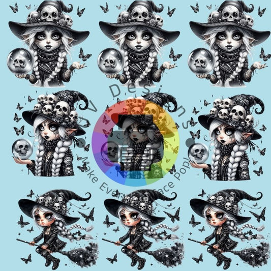 4 cm Gothic gnome meisjes - Zwart