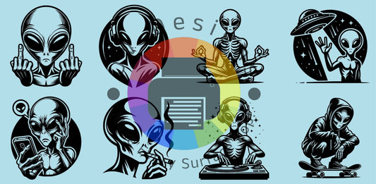 16oz  Aliens - zwart